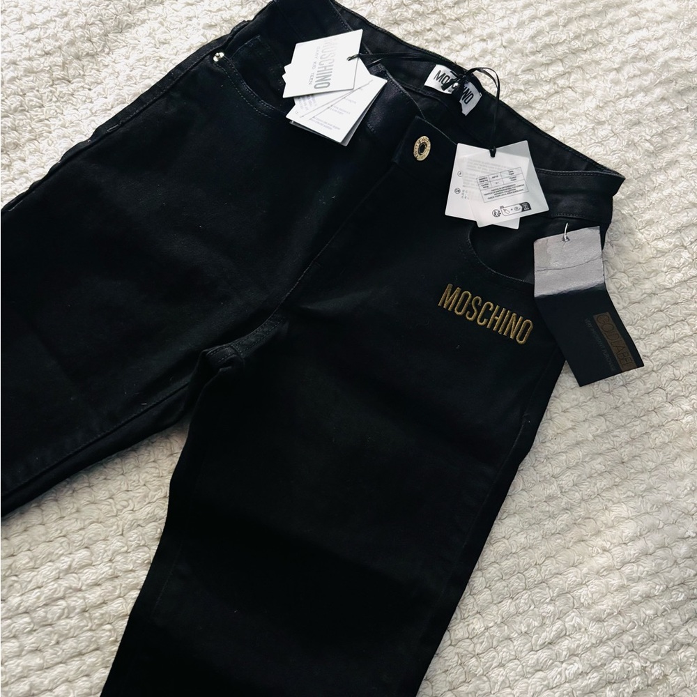 Moschino Straight-Leg Black Jeans for Boys age 8.